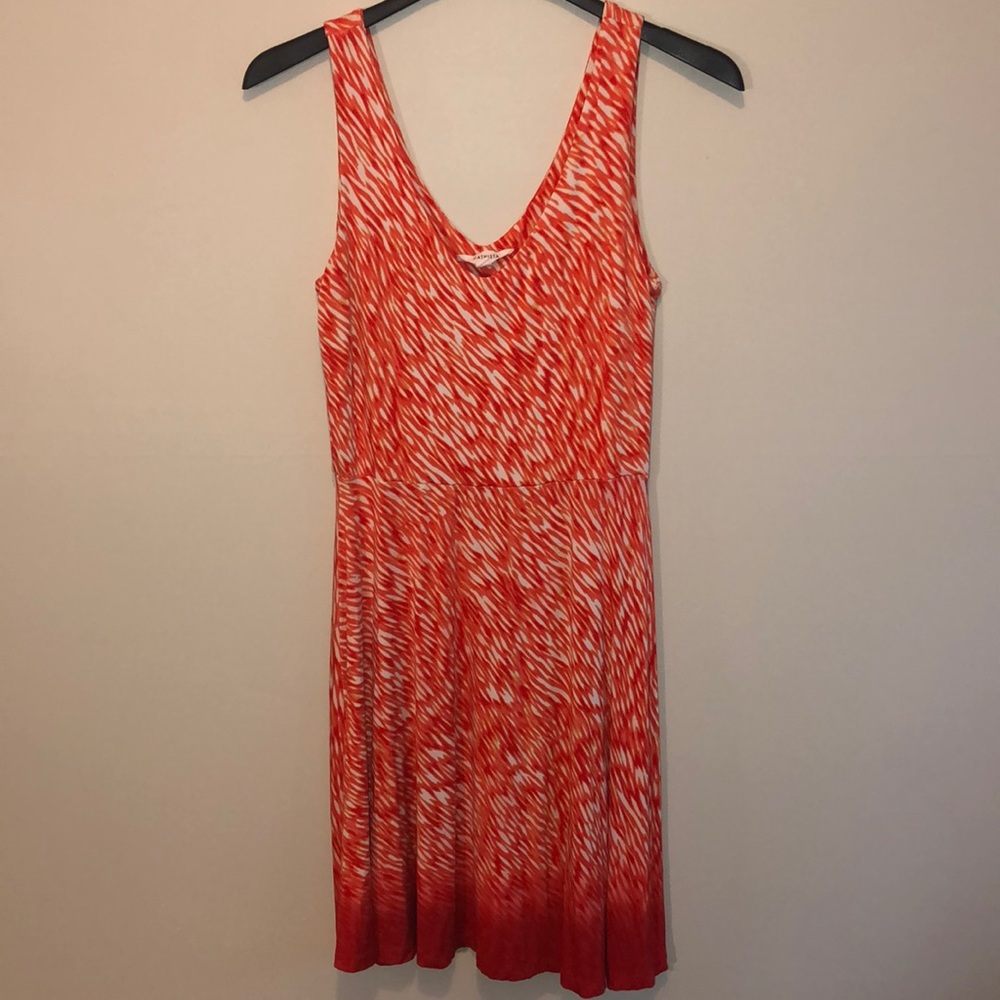 Athleta orange/white dress